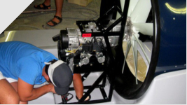 Installing hovercraft motor