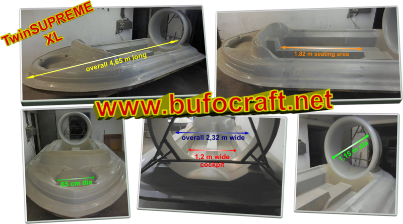 5 person hovercraft, personal and search and rescue XL Twin