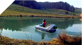 mini hovercraft lake