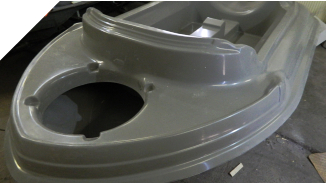 two motor hovercraft hull